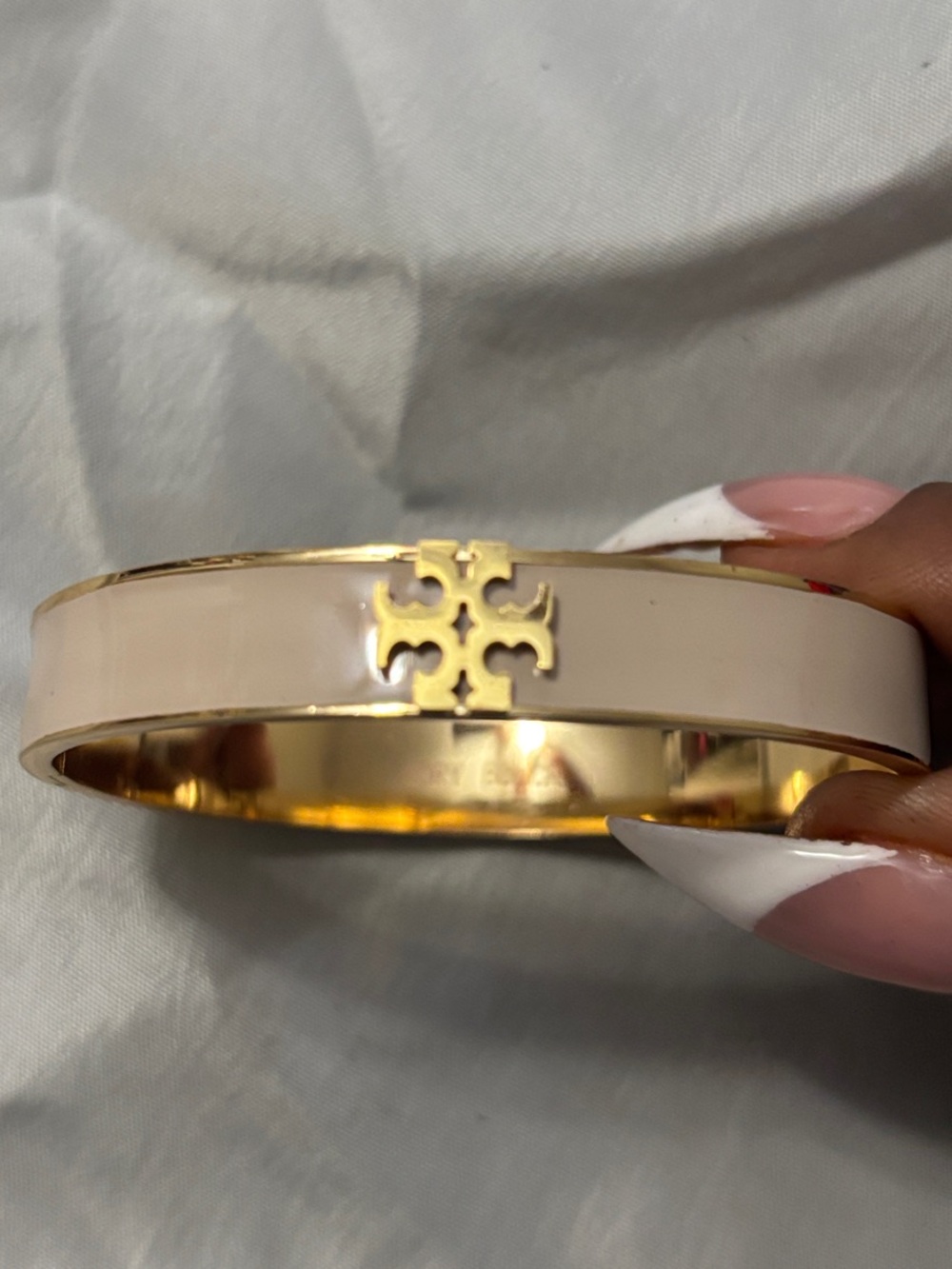 Tory Burch Nude Enamel Bangle